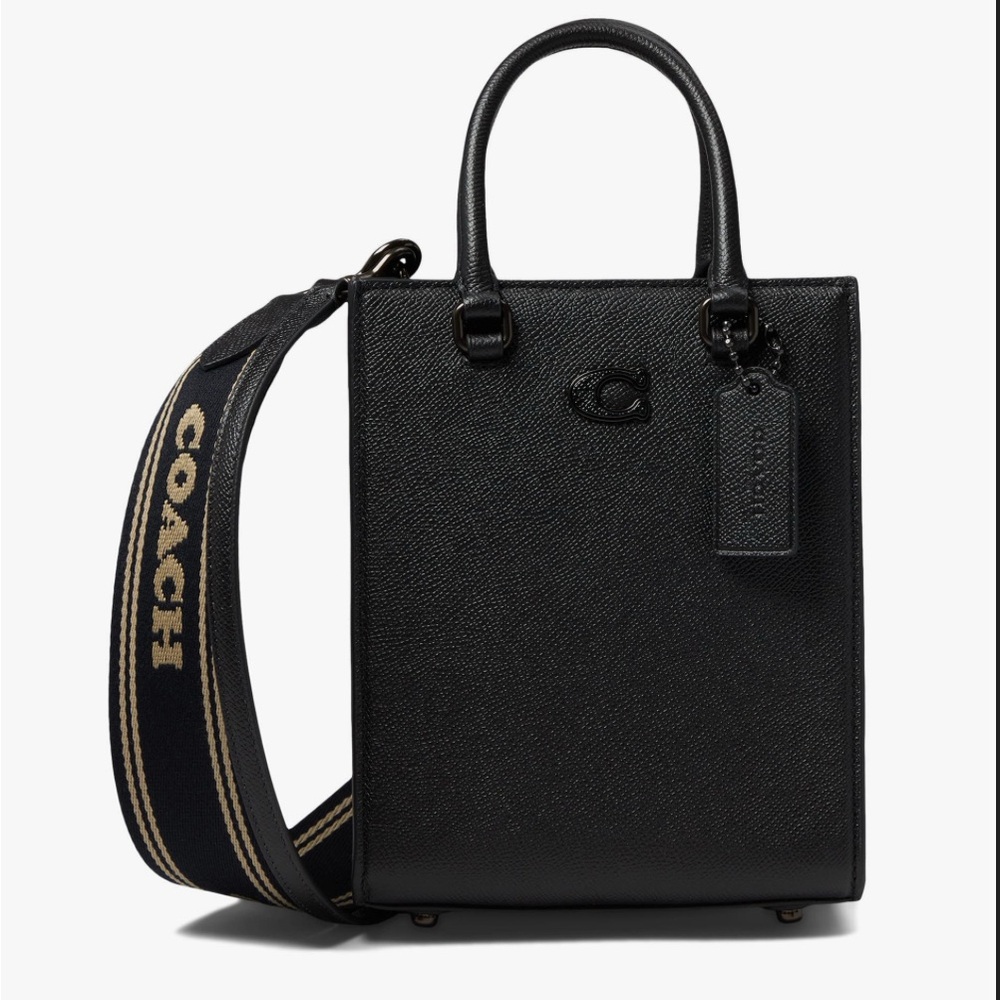 Coach Boutique Black Messenger Bag with Logo Strap